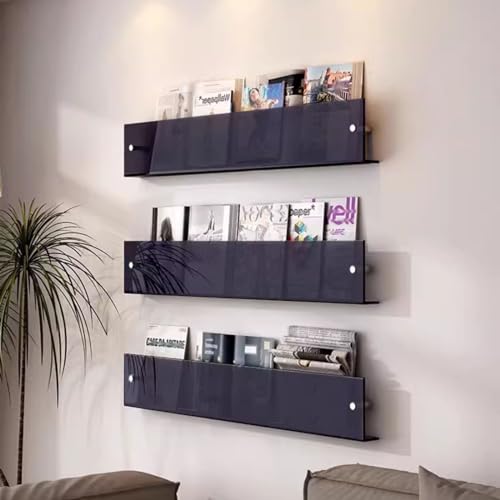 ksxnkhk 3er-Packung Zeitschriftenhalter aus Acryl, Prospektständer, Wandhalterung, Leichter Zeitungsständer für Akten, Ordner, Papier, Alben, Schallplatten-Organizer, Bücher, Lagerregal (F ksxnkhk 3er-Packung Zeitschriftenhalter aus Acryl, Prospektständer, Wandhalterung, Leichter Zeitungsständer für Akten, Ordner, Papier, Alben, Schallplatten-Organizer, Bücher, Lagerregal (F von ksxnkhk