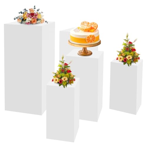 ksxnkhk 5 pezzi di piedistalli espositivi quadrati, supporto per Torta in Metallo Bianco, pilastri per tavolo da Dessert per matrimoni, Feste, Baby Shower, compleanni, eventi. ksxnkhk 5 pezzi di piedistalli espositivi quadrati, supporto per Torta in Metallo Bianco, pilastri per tavolo da Dessert per matrimoni, Feste, Baby Shower, compleanni, eventi. von ksxnkhk