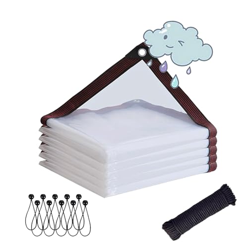 ksxnkhk 8x29 FT transparente Plane, wasserdicht mit Ösen, strapazierfähige PVC-Vinyl-Planenabdeckung, Outdoor/Camping/Pflanzen/Garten/Hühnerstall/Katzenstreu, Gewächshäuser in anpassbarer ksxnkhk 8x29 FT transparente Plane, wasserdicht mit Ösen, strapazierfähige PVC-Vinyl-Planenabdeckung, Outdoor/Camping/Pflanzen/Garten/Hühnerstall/Katzenstreu, Gewächshäuser in anpassbarer von ksxnkhk