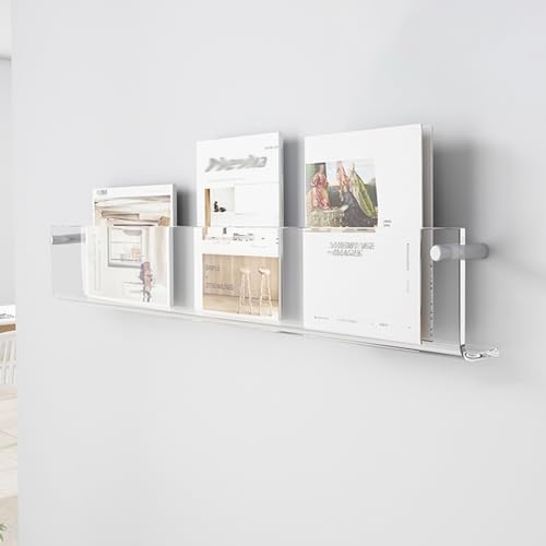ksxnkhk An der Wand montierter Zeitschriftenständer aus klarem Acryl, Prospektständer, Bücherregal für Aktenordner, Papiere, hängender Postsortierer, Organizer, Heimbüro-Dekor (Farbe:, Grö ksxnkhk An der Wand montierter Zeitschriftenständer aus klarem Acryl, Prospektständer, Bücherregal für Aktenordner, Papiere, hängender Postsortierer, Organizer, Heimbüro-Dekor (Farbe:, Grö von ksxnkhk