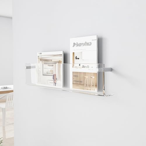 ksxnkhk An der Wand montierter Zeitschriftenständer aus klarem Acryl, Prospektständer, Bücherregal für Aktenordner, Papiere, hängender Postsortierer, Organizer, Heimbüro-Dekor (Farbe:, Grö von ksxnkhk