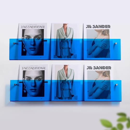 ksxnkhk An der Wand montiertes Zeitschriftenständer-Regal aus Acryl, Aufbewahrungsregal für Schallplatten im Wohnzimmer, Bücherregal für die Dekoration im Home-Office, Aktenhalter, Broschü ksxnkhk An der Wand montiertes Zeitschriftenständer-Regal aus Acryl, Aufbewahrungsregal für Schallplatten im Wohnzimmer, Bücherregal für die Dekoration im Home-Office, Aktenhalter, Broschü von ksxnkhk