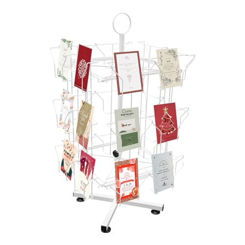 ksxnkhk Espositore girevole per biglietti d'auguri da 24 Tasche, espositore girevole in Metallo a 3 livelli per adesivi, adatto per biglietti da 5x7 Con Busta, negozio dell'usato, Aliment ksxnkhk Espositore girevole per biglietti d'auguri da 24 Tasche, espositore girevole in Metallo a 3 livelli per adesivi, adatto per biglietti da 5x7 Con Busta, negozio dell'usato, Aliment von ksxnkhk