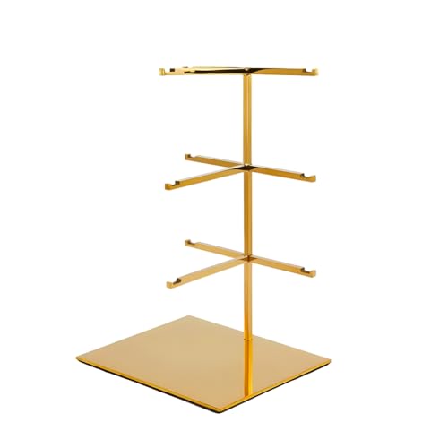 ksxnkhk Espositore per Occhiali da Sole in Acciaio INOX, Organizer a 3/4/5 livelli Con Base da tavolo per Occhiali da Vista per negozio (ORO 18x15x26 cm) von ksxnkhk