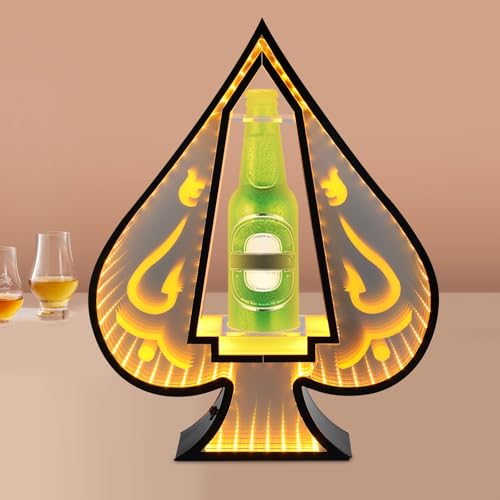 ksxnkhk Espositore per bottiglie di liquore illuminato a LED, espositore per bottiglie di Champagne VIP Ace of Spades, in acrilico, per bar, Hotel, discoteche, Feste (22''Hx17''W) von ksxnkhk