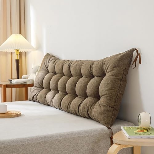 ksxnkhk Großes Kopfteilkissen, Bettrückenlehne, Lange Unterstützung zum Lesen, Nachttischkissen mit Befestigungsbändern, Tatami-Rückenpolster, B, 150 x 50 cm ksxnkhk Großes Kopfteilkissen, Bettrückenlehne, Lange Unterstützung zum Lesen, Nachttischkissen mit Befestigungsbändern, Tatami-Rückenpolster, B, 150 x 50 cm von ksxnkhk