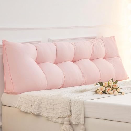 ksxnkhk Keilkissen, Kopfteil-Rückenstützkissen für Doppelbetten, weiche, Gewaschene Baumwolle, gepolsterte Lesekissen, für Sofa, Lendenwirbelstütze, B, 200 x 50 x 15 cm von ksxnkhk
