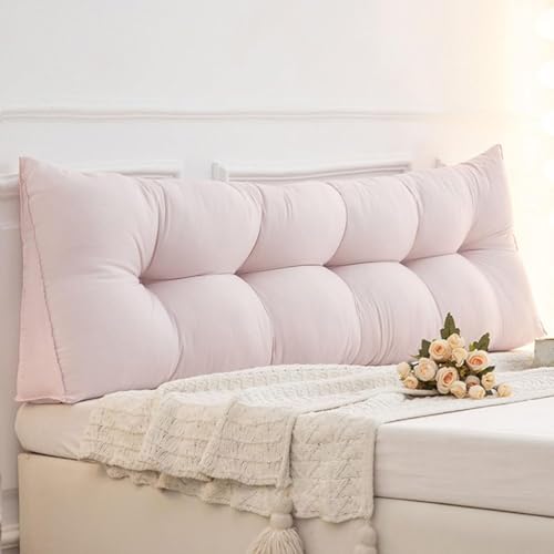 ksxnkhk Keilkissen, Kopfteil-Rückenstützkissen für Doppelbetten, weiche, Gewaschene Baumwolle, gepolsterte Lesekissen, für Sofa, Lendenwirbelstütze, G, 180 x 50 x 15 cm von ksxnkhk