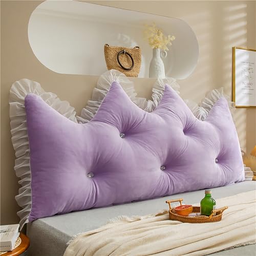 ksxnkhk Kopfteil-Keilkissen Kingsize, Bio-Tagesbettkissen, Rückenlänge, Bett in voller Größe, Cartoon-Kissen, Rückenlehne zum Sitzen in Kingsize, Lila, 39 Zoll ksxnkhk Kopfteil-Keilkissen Kingsize, Bio-Tagesbettkissen, Rückenlänge, Bett in voller Größe, Cartoon-Kissen, Rückenlehne zum Sitzen in Kingsize, Lila, 39 Zoll von ksxnkhk