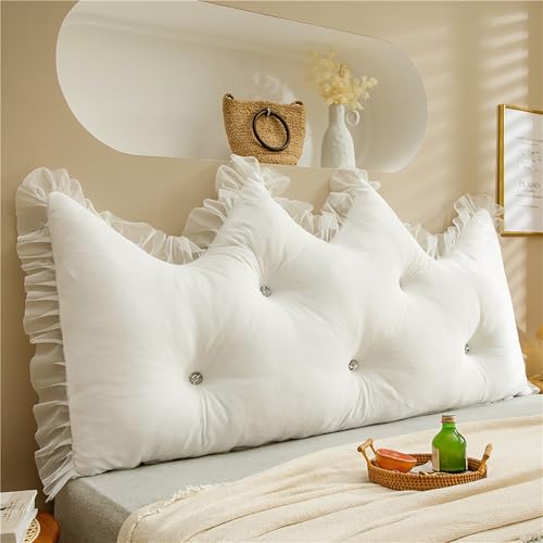 ksxnkhk Kopfteil-Keilkissen Kingsize, Bio-Tagesbettkissen, Rückenlänge, Bett in voller Größe, Cartoon-Kissen, Rückenlehne zum Sitzen in Kingsize, Weiß, 47 Zoll ksxnkhk Kopfteil-Keilkissen Kingsize, Bio-Tagesbettkissen, Rückenlänge, Bett in voller Größe, Cartoon-Kissen, Rückenlehne zum Sitzen in Kingsize, Weiß, 47 Zoll von ksxnkhk