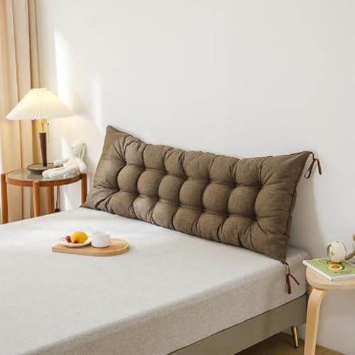 ksxnkhk Kopfteil-Lesekissen, Rückenkissen, Bettrückenlehne, langes Stützkissen mit Befestigungsbändern für Sofa, Erkerfenster, Nackenrolle, F, 200 x 50 cm ksxnkhk Kopfteil-Lesekissen, Rückenkissen, Bettrückenlehne, langes Stützkissen mit Befestigungsbändern für Sofa, Erkerfenster, Nackenrolle, F, 200 x 50 cm von ksxnkhk