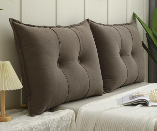 ksxnkhk Kopfteilkissen, weiche Lesekissen, Bequeme Sofa-Rückenkissen, 60/70/80/90/100 cm, Couchkissen mit abnehmbarem Bezug für Bett, Bettlehne, Lendenwirbelsäule, F, 100 x 55 cm (1 Stück) von ksxnkhk