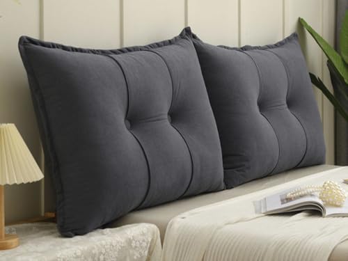 ksxnkhk Kopfteilkissen, weiche Lesekissen, Bequeme Sofa-Rückenkissen, 60/70/80/90/100 cm, Couchkissen mit abnehmbarem Bezug für Bett, Bettlehne, Lendenwirbelsäule, H, 90 x 55 cm (1 Stück) von ksxnkhk