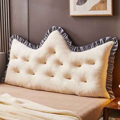 ksxnkhk Kopfteilkissen King Crown Bettkeil zur Positionierung der Rückenlehne, Stützkissen zum Ausruhen und Lesen, Weiß, 79 Zoll ksxnkhk Kopfteilkissen King Crown Bettkeil zur Positionierung der Rückenlehne, Stützkissen zum Ausruhen und Lesen, Weiß, 79 Zoll von ksxnkhk