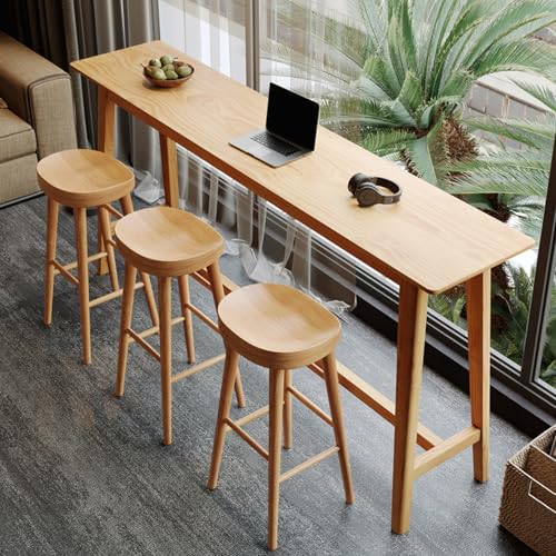 ksxnkhk Langer Stehtisch, Massivholz-Kneipentisch mit hoher Platte, rechteckige Höhe, Sofakonsole, Esszimmertisch, Kaffeetisch für Enge Räume, Wohnzimmer, Küchenfrühstückstisch (140 x 40 c ksxnkhk Langer Stehtisch, Massivholz-Kneipentisch mit hoher Platte, rechteckige Höhe, Sofakonsole, Esszimmertisch, Kaffeetisch für Enge Räume, Wohnzimmer, Küchenfrühstückstisch (140 x 40 c von ksxnkhk