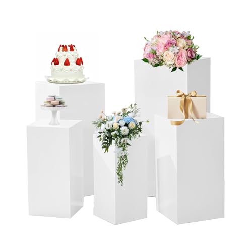 ksxnkhk Set di 3 piedistalli espositivi - Supporto cilindrico Bianco in Metallo cavo per Feste, matrimoni, compleanni, Baby Shower, tavoli da Dessert, decorazioni per eventi ksxnkhk Set di 3 piedistalli espositivi - Supporto cilindrico Bianco in Metallo cavo per Feste, matrimoni, compleanni, Baby Shower, tavoli da Dessert, decorazioni per eventi von ksxnkhk