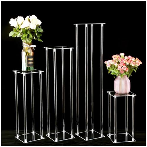 ksxnkhk Set di 4 piedistalli per matrimoni, colonna in acrilico, supporto per vasi, centrotavola per Feste, decorazioni per tavoli da Dessert, accessori, Canale di Cristallo, Set da 4 pezz ksxnkhk Set di 4 piedistalli per matrimoni, colonna in acrilico, supporto per vasi, centrotavola per Feste, decorazioni per tavoli da Dessert, accessori, Canale di Cristallo, Set da 4 pezz von ksxnkhk