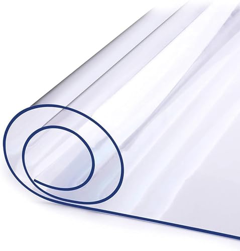 ksxnkhk Transparenter Tischdeckenschutz, 45,7 x 144,8 cm, 1 mm transparente wasserdichte Tischdecken aus PVC-Vinyl, anpassbarer, abwischbarer Tischdeckenschutz, für das Esszimmer in der Kü von ksxnkhk