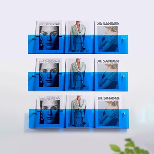 ksxnkhk Wandhalterung für Zeitschriften-Organizer aus Acryl, Zeitungshalter, Bücherregal für Badezimmer, Büro, Schule, Wohnmobil, 3-teiliger Broschürenständer, Aufbewahrungsregal (Farbe: B ksxnkhk Wandhalterung für Zeitschriften-Organizer aus Acryl, Zeitungshalter, Bücherregal für Badezimmer, Büro, Schule, Wohnmobil, 3-teiliger Broschürenständer, Aufbewahrungsregal (Farbe: B von ksxnkhk