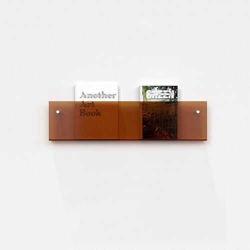 ksxnkhk Wandhalterung für Zeitschriftenhalter aus Acryl, Hängeregal für Kinderzimmer, Büro, Wohnzimmer, Broschürenständer, Aufbewahrung, Bücherregal, Schallplatten-Organizer (Farbe: Braun, von ksxnkhk