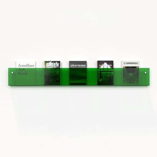 ksxnkhk Wandhalterung für Zeitschriftenhalter aus Acryl, Hängeregal für Kinderzimmer, Büro, Wohnzimmer, Broschürenständer, Aufbewahrung, Bücherregal, Schallplatten-Organizer (Farbe: Smarag von ksxnkhk