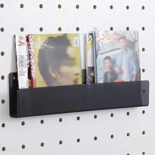 ksxnkhk Zeitschriftenhalter für das Badezimmer, Wandhalterung, transparentes Bücherregal aus Acryl, Broschürenständer für kleine Räume, Hängeregistratur-Organizer, Literaturständer, Home O von ksxnkhk