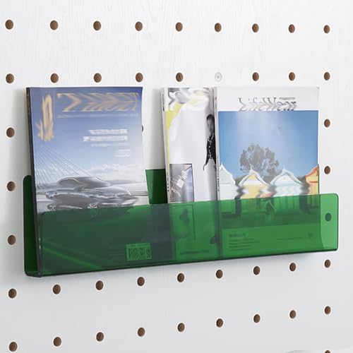 ksxnkhk Zeitschriftenhalter für das Badezimmer, Wandhalterung, transparentes Bücherregal aus Acryl, Broschürenständer für kleine Räume, Hängeregistratur-Organizer, Literaturständer, Home O von ksxnkhk