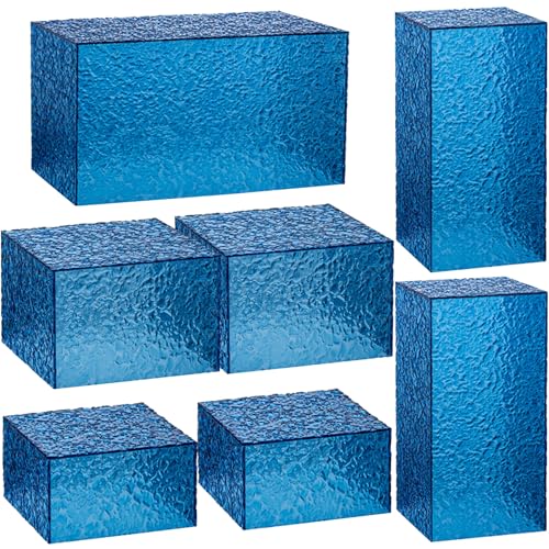 ksxnkhk pezzi di espositori cubici in acrilico, piedistalli Con piedistallo blu Cristallo, Set di contenitori per alimenti Con Fondo cavo per Buffet di dolciumi e Dessert ksxnkhk pezzi di espositori cubici in acrilico, piedistalli Con piedistallo blu Cristallo, Set di contenitori per alimenti Con Fondo cavo per Buffet di dolciumi e Dessert von ksxnkhk
