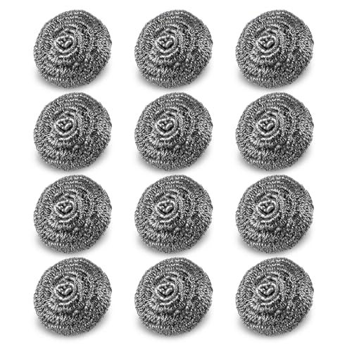 12 Stück Edelstahl Drahtwolle Pads Stahlwolle Schrubber Pads Scheuerschwamm Metall Reinigungsschwamm Wiederverwendbare Reinigungspads für Töpfe und Pfannen Herde Bratroste Grills 12 Stück Edelstahl Drahtwolle Pads Stahlwolle Schrubber Pads Scheuerschwamm Metall Reinigungsschwamm Wiederverwendbare Reinigungspads für Töpfe und Pfannen Herde Bratroste Grills von ktxaby