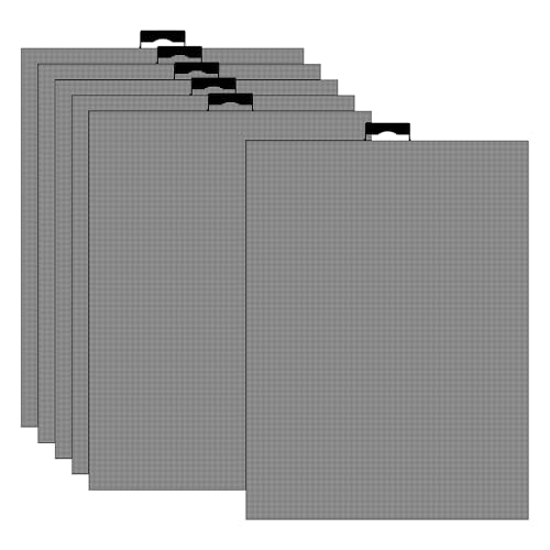 6 Stück 14 Count Plastic Canvas Kreuzstich Kunststoffgitter 27.9 x 20.8 cm Schwarz Kreuzstich Leinwand Kunststoff Mesh Leinwand für Kreuzstich Stickerei Stricken Häkeln DIY Projekte von ktxaby