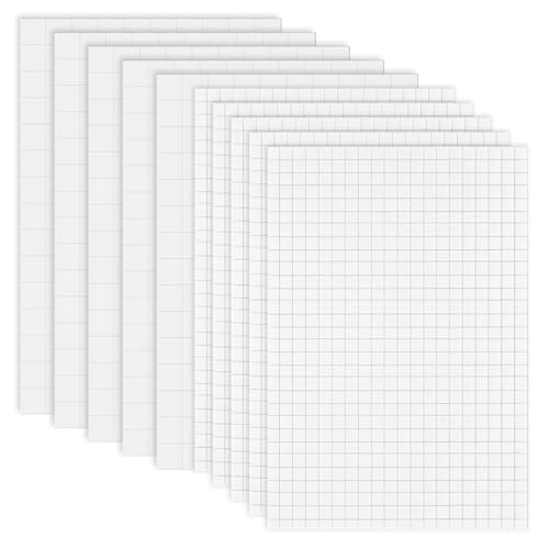 ktxaby 10 Blätter 3D Klebepads Doppelseitig Weiß Klebende Schaumstoffblätter Schaumstoff Quadratischer Selbstklebend Klebepads für Handwerk DIY Bürobedarf 5 x 5 mm 10 x10mm (2 Größen) von ktxaby
