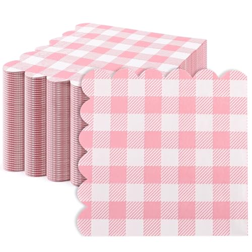ktxaby 100 Stück Papierservietten Rosa Kariert 25x25 cm 3-lagig, Einweg Servietten mit Karomuster, Partyservietten für Geburtstag Hochzeit Weihnachten Picknick Catering Tischdeko ktxaby 100 Stück Papierservietten Rosa Kariert 25x25 cm 3-lagig, Einweg Servietten mit Karomuster, Partyservietten für Geburtstag Hochzeit Weihnachten Picknick Catering Tischdeko von ktxaby