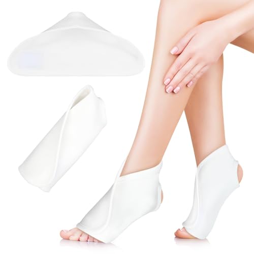 ktxaby 2er Pack Verstellbare Castor Oil Pack Wrap für Knöchel, Wiederverwendbare Rizinusöl-Packung zur Unterstützung des Knöchels und Linderung von Plantarfasziitis (Öl Nicht enthalten) von ktxaby