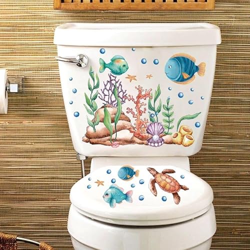 ktxaby 3 Stück Aufkleber für Toilettendeckel Meerestiere Schildkröte Fisch Delfin Selbstklebend Unterwasser WC Sitz Wandtattoo Abnehmbare Badezimmer Deko ktxaby 3 Stück Aufkleber für Toilettendeckel Meerestiere Schildkröte Fisch Delfin Selbstklebend Unterwasser WC Sitz Wandtattoo Abnehmbare Badezimmer Deko von ktxaby