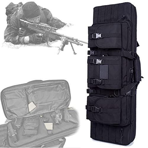 kubeier Gewehrtasche 2 langwaffen, Lange Jagdtasche, 37/42/47/55 Zoll Waffentasche Gun Bag Futteral Gewehrtasche mit Doppelfach & 3 Große Zubehör Beutel für Jagd Schießstand Sport,Black-55in/140cm kubeier Gewehrtasche 2 langwaffen, Lange Jagdtasche, 37/42/47/55 Zoll Waffentasche Gun Bag Futteral Gewehrtasche mit Doppelfach & 3 Große Zubehör Beutel für Jagd Schießstand Sport,Black-55in/140cm von kubeier