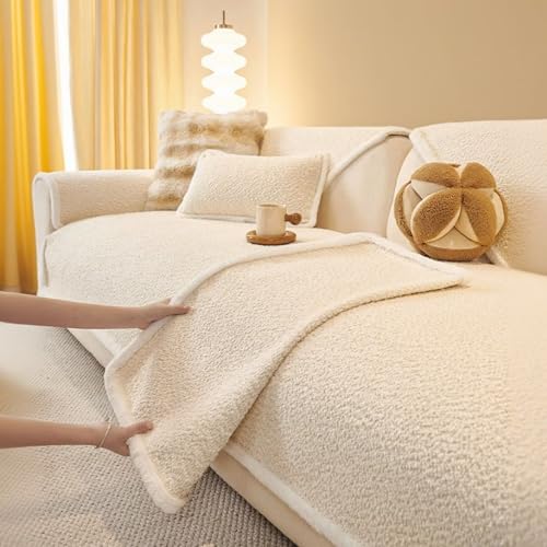 kuchenuten Sofa Überzug - Chenille Sofabezug 1 2 3 4 Sitzer, Couch Überzug L Form, rutschfeste Sofaschoner, Sofadecken für Sitzfläche,Weiß,90x160cm kuchenuten Sofa Überzug - Chenille Sofabezug 1 2 3 4 Sitzer, Couch Überzug L Form, rutschfeste Sofaschoner, Sofadecken für Sitzfläche,Weiß,90x160cm von kuchenuten
