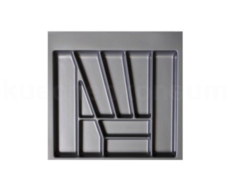 kuechenkonsum Besteckeinsatz Besteckeinsatz Comfort für 60er Schublade 540 x 520 mm silbergrau von kuechenkonsum