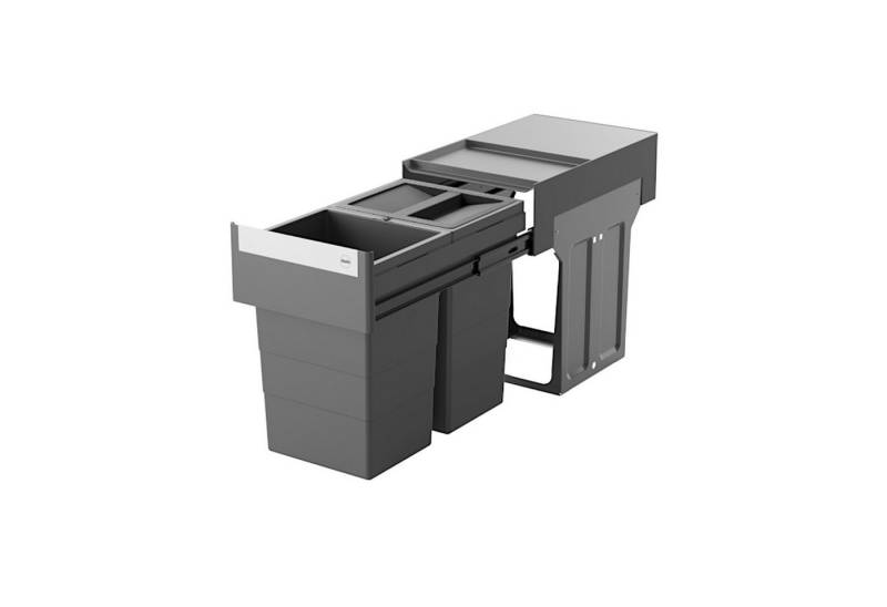 kuechenkonsum Einbaumülleimer Hailo Abfallsammler 3666903 TA Swing Tandem 2x 13 Liter m Biodeckel von kuechenkonsum