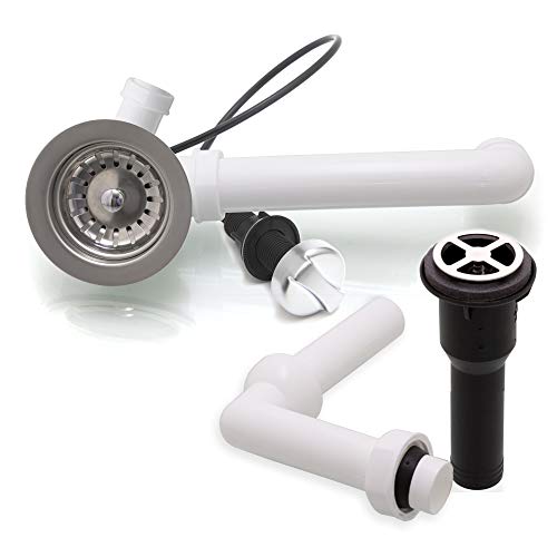 Spülenablauf 3 1/2" Siebkorbventil Ø 114 mm Ablaufgarnitur mit Überlauf rund EXA35-R-2-3-3 Drehexcenter von küchenmix