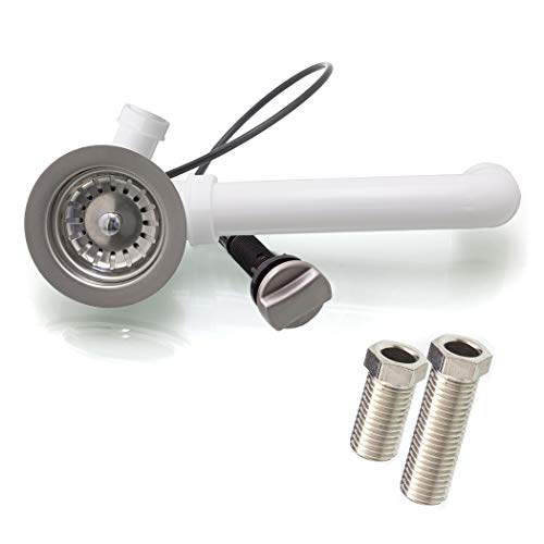 Spülenablauf 3 1/2 Zoll Siebkorbventil Ø 114 mm Ablaufgarnitur EXV35-R-10-0-0 mit Drehexcenter Edelstahl gebürstet von küchenmix