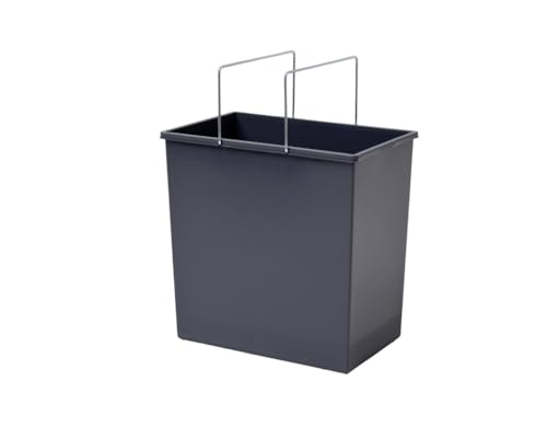Hailo Inneneimer 1050209 | Abfalleimer 24 Liter mit Deckel | in den Maßen 345 x 220 x 350 mm | Dunkelgrau von kuekom