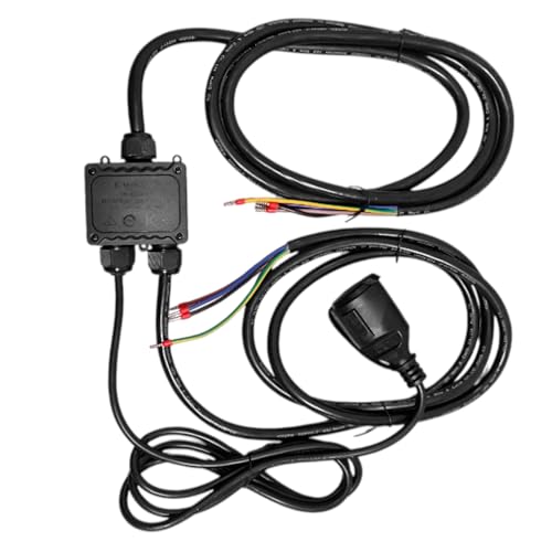 Power Splitter Set 32 | Anschlussleitung 3er Verteilerbox | Geeignet für 2 Abnehmer als Küchenverteiler Anschluss Box | 2 m Elektroleitung schwarz | Stromverteiler für zwei Geräte wie Herd Kochfeld Power Splitter Set 32 | Anschlussleitung 3er Verteilerbox | Geeignet für 2 Abnehmer als Küchenverteiler Anschluss Box | 2 m Elektroleitung schwarz | Stromverteiler für zwei Geräte wie Herd Kochfeld von kuekom