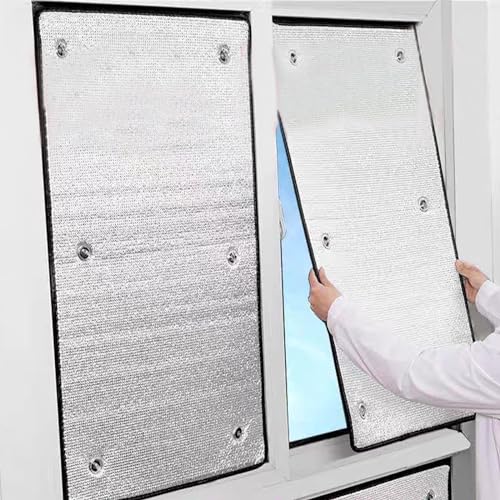 Rückstandslose Sonnenschutz Folie,Silber Fensterfolie Blickdicht Reflektierende Fensterfolie,8 Mm Dicke 99% Uv-Schutz Dämmfolie für Schlafzimmer,Badezimmer,Büro,Dachfenster (60x100cm/24 x39) von kufu01