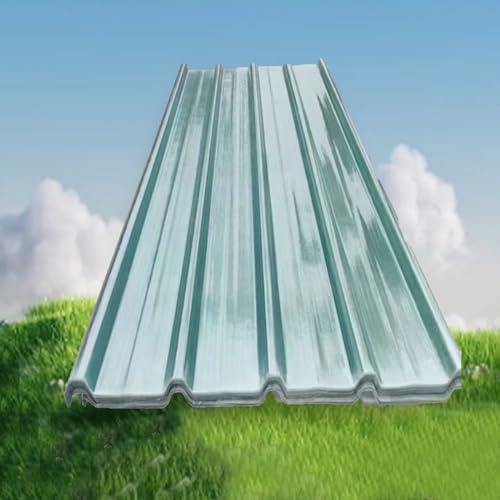 Selbstreinigend Wellplatte Dachblech,Flammhemmend Verkleidungspaneele,1 Mm Dicke FRP-Tageslichtplatten,1 Pcs Transparente Wandverkleidung Sonnenscheinplatte,(Breite x Länge) (0.9x1.6m/35x63in) von kufu01