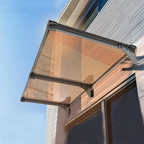 Türvordach,Pultbogenvordach,Pultvordach und Türüberdachung,Sonnenschutz Regenschutz Vordach für Eingangstür,für Garage Fenster Haus Balkon Pavillion,Schallschutz (100x270cm/39 x106) von kufu01