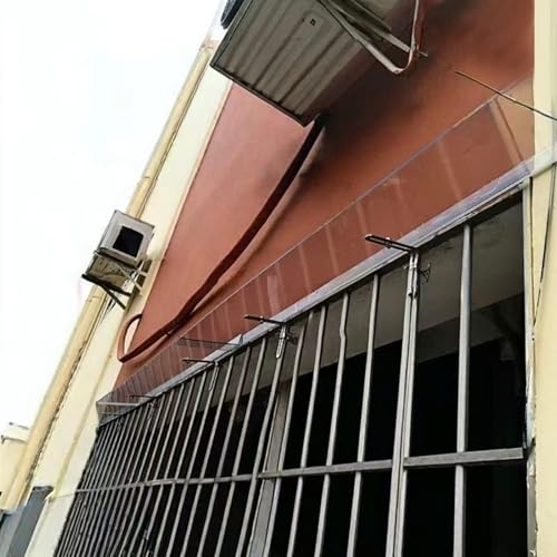 Uv-Beständige Türvordach,Vordach für Eingangstür,Vordach Überdachung für Haustür,mit Transparentem Polycarbonat Haustürvordach,3 Mm Dick Pultvordach,Selbstreinigung (50x440cm/20 x173) von kufu01