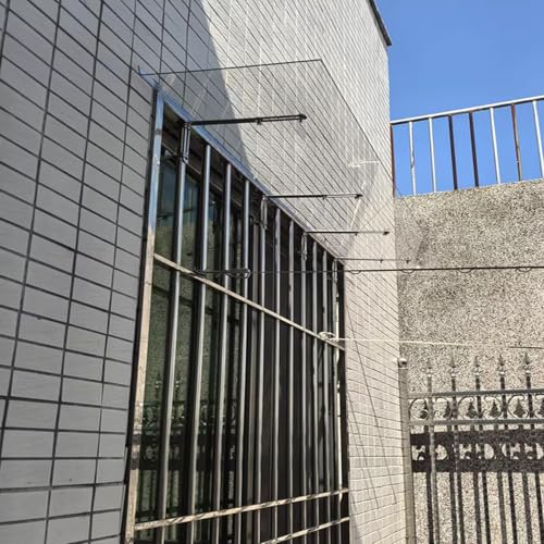 Vordach Überdachung Haustürvordach,Pultvordach,Uv-Regen-und Schneeschutz Türvordach,Leicht zu Montierende Vordach für Eingangstür für Balkon,Garage,Fenster Haus (40x390cm/16 x154) von kufu01
