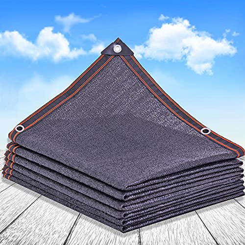Wasserdurchlässiges 80% UV Schutz ?Schattentuch,Verschlüsselung Sonnensegel,Schwarzes Atmungsaktives Schattennetz,Schattierungsnetz für Gartenpflanzen Autodachbalkon (3x3m/9.8x9.8ft) von kufu01