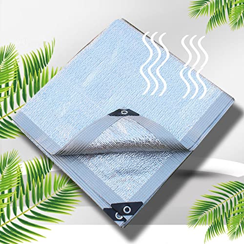kufu01 (99% Reflektierende 50cm Lochabstand) Aluminiumfolien-Schattennetz,Wärmeisolierung/Kühlung/Anti-Aging-Sonnenschutznetz,Atmungsaktives Sonnensegel,für Gewächshauspflanzenhof (1x3m/3.3x9.8ft) von kufu01