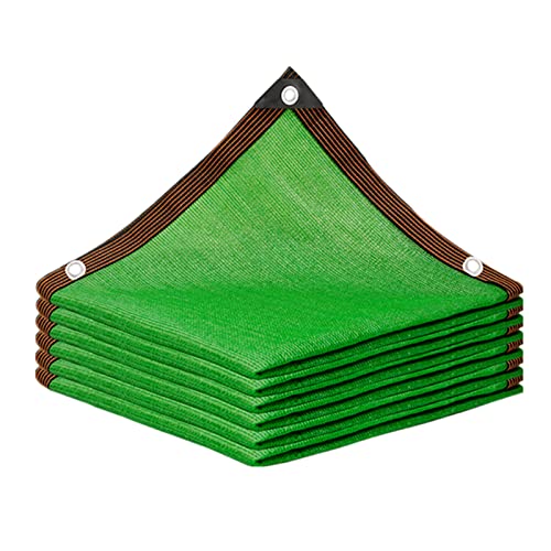 kufu01 Außenbalkon Innenhof Grünes Schattennetz,85% Anti-UV-Sonnenschutzgewebe,Wärmeisolierendes Schattierungsnetz,Wohnwagenabdeckung,Sichtschutznetz,Grün,mit Ösen,Anpassbar (5x6m/16x20ft) von kufu01